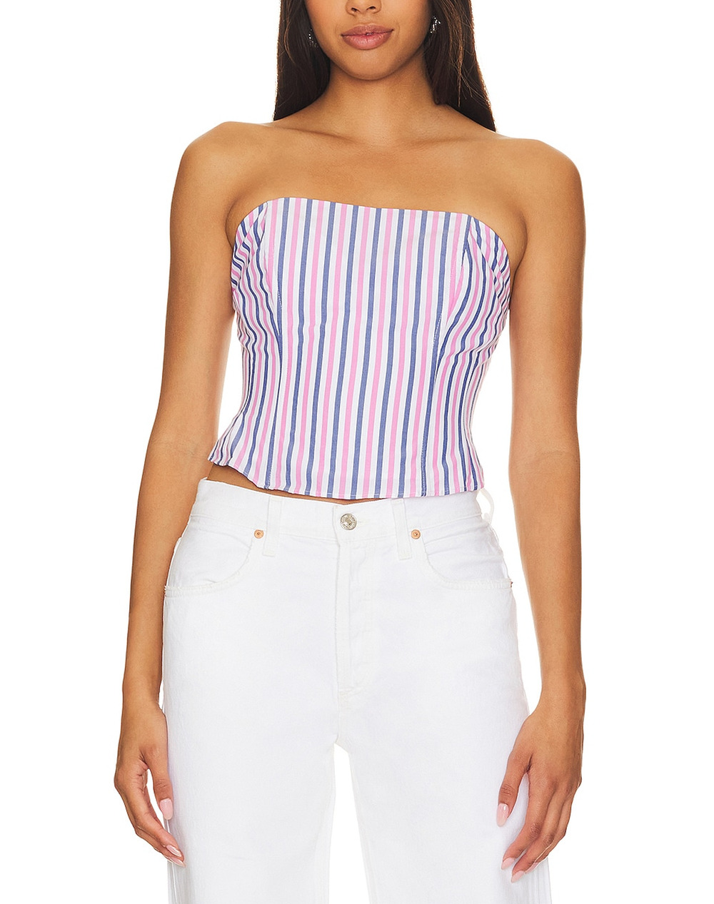 Favorite Daughter Striped Multicolor Lanai Bustier Size 6